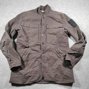 Nice Collective Mens Gray Cotton Canvas Military Field Jacket Size M Quilted